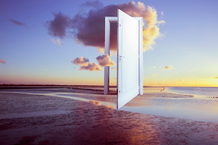 surrealistic door to freedom